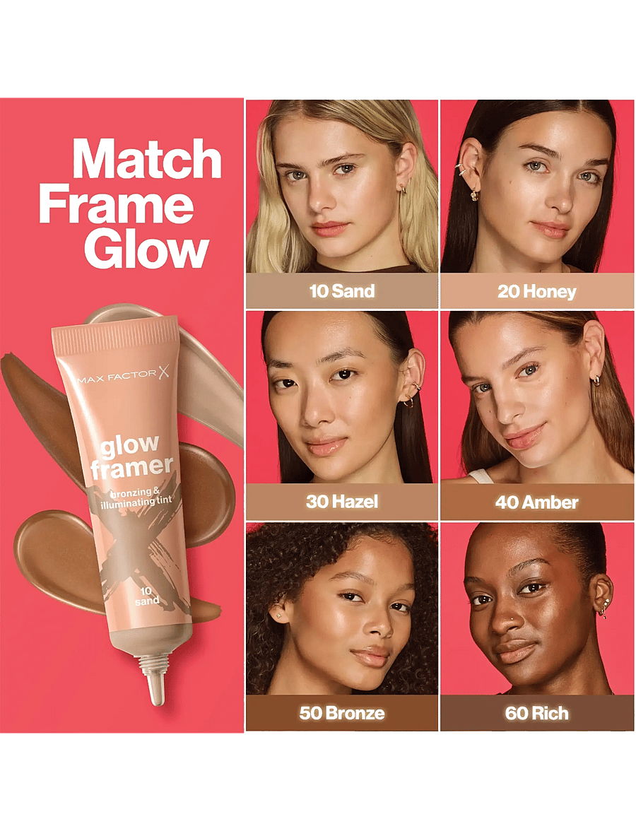 Max Factor - Glow Framer Skin Tint - bliv klar til date night - 40 amber - 2