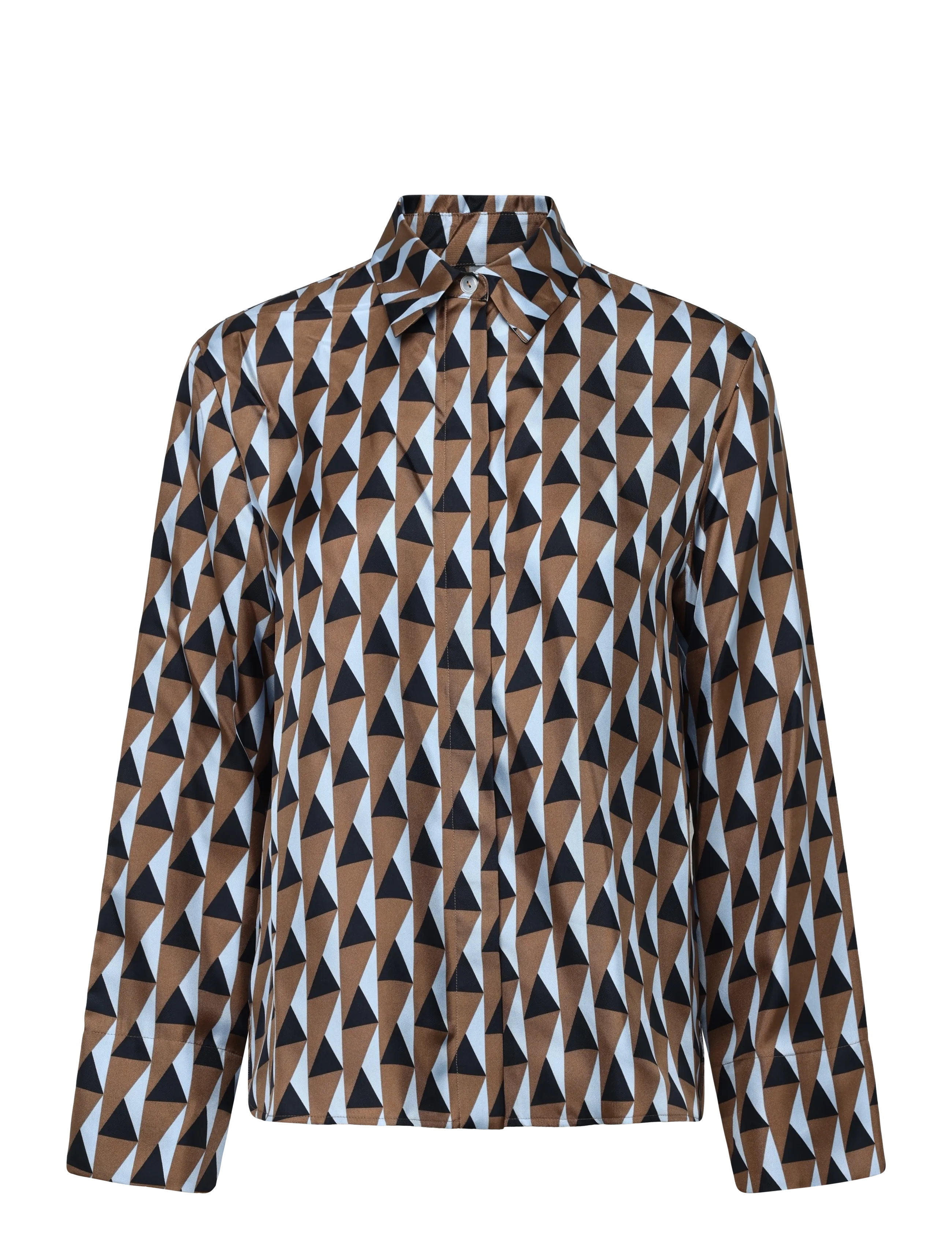 MM by Max Mara - MMLDISCO - langärmlige hemden - brown bronze geometric - 1