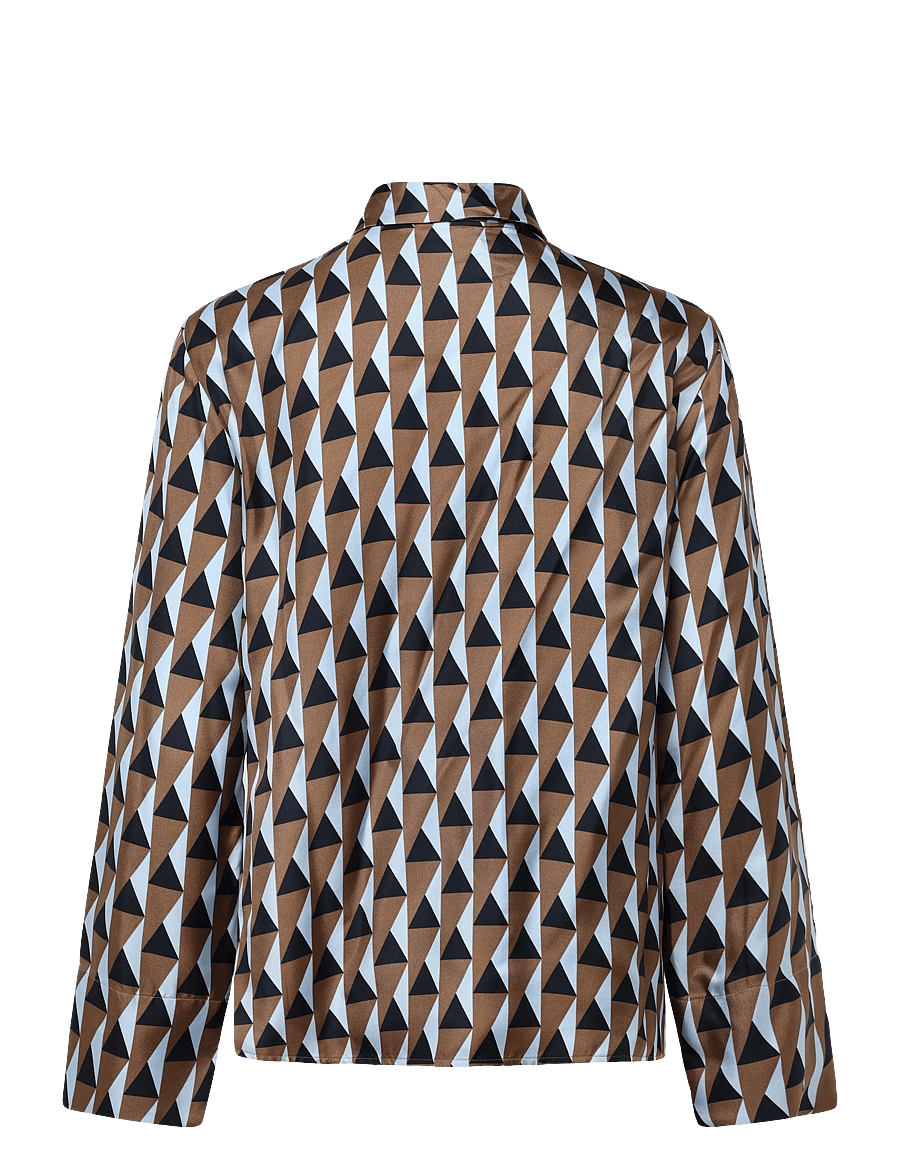 MM by Max Mara - MMLDISCO - langärmlige hemden - brown bronze geometric - 2