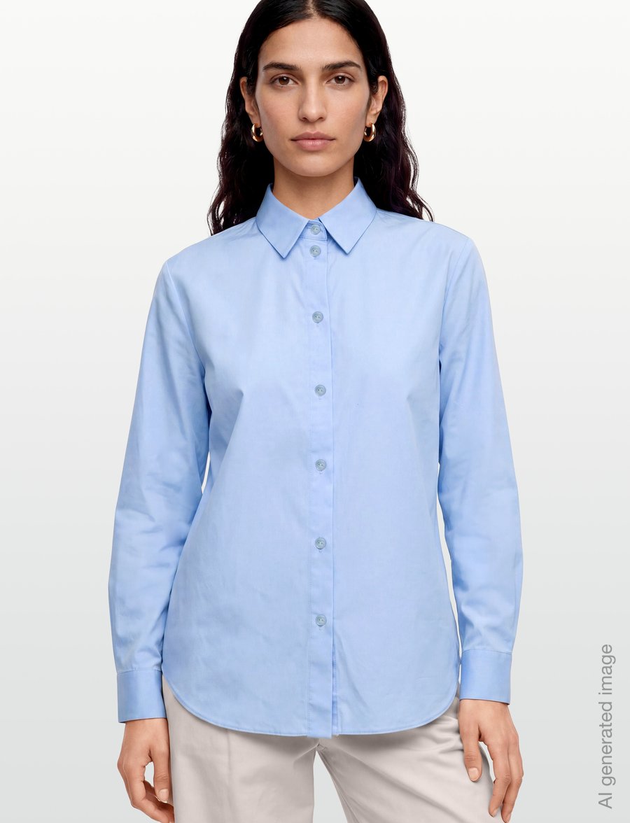 MM by Max Mara - MMLFIACRE - long-sleeved shirts - sky blue - 3