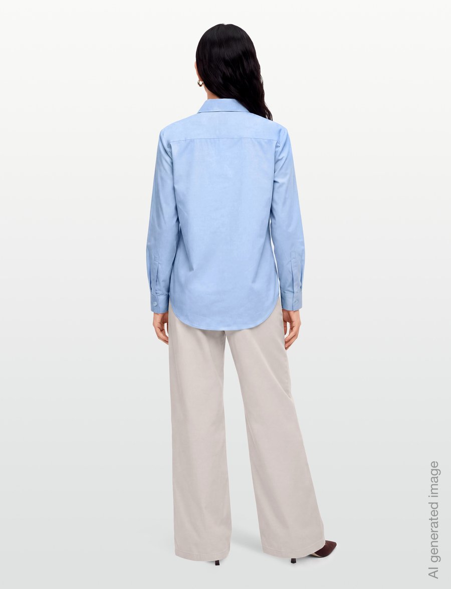 MM by Max Mara - MMLFIACRE - long-sleeved shirts - sky blue - 4
