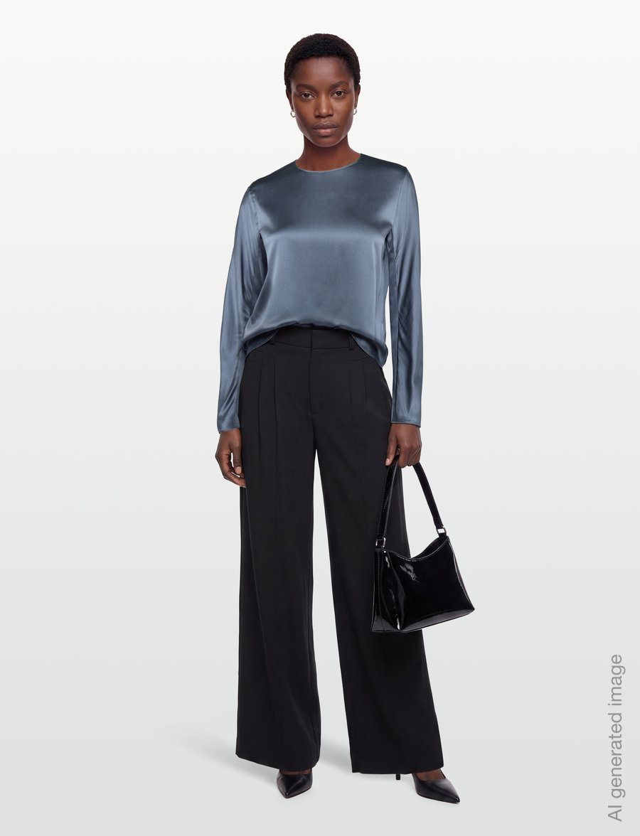 MM by Max Mara - MMLSMALTO - langärmelige blusen - blue grey - 0