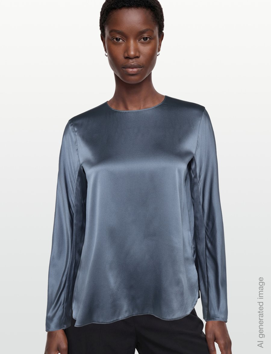 MM by Max Mara - MMLSMALTO - langärmelige blusen - blue grey - 3