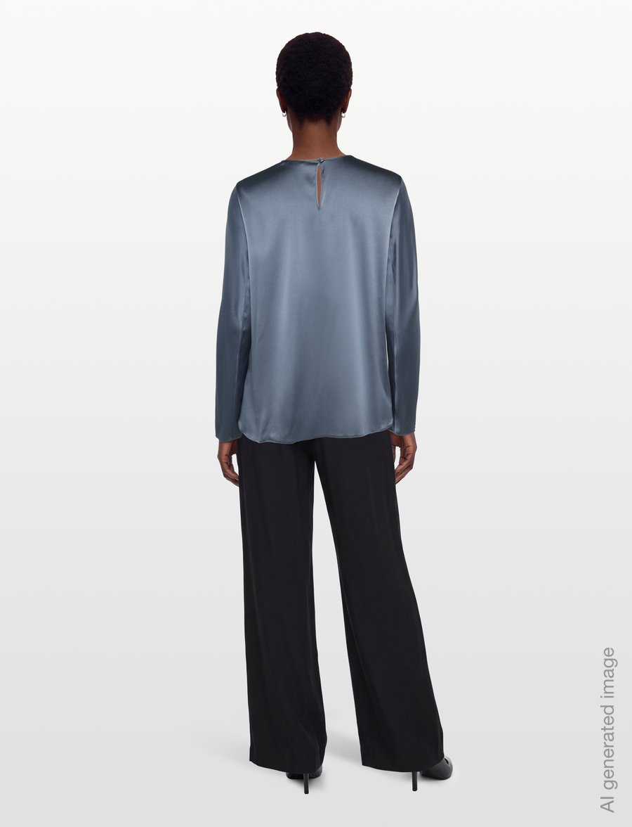MM by Max Mara - MMLSMALTO - langärmelige blusen - blue grey - 4