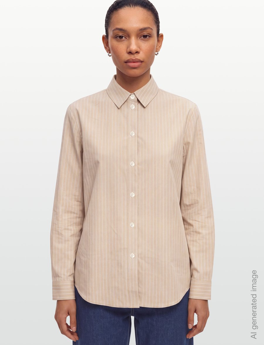 MM by Max Mara - MMLDANZA - langärmlige hemden - sand pinstripes - 3