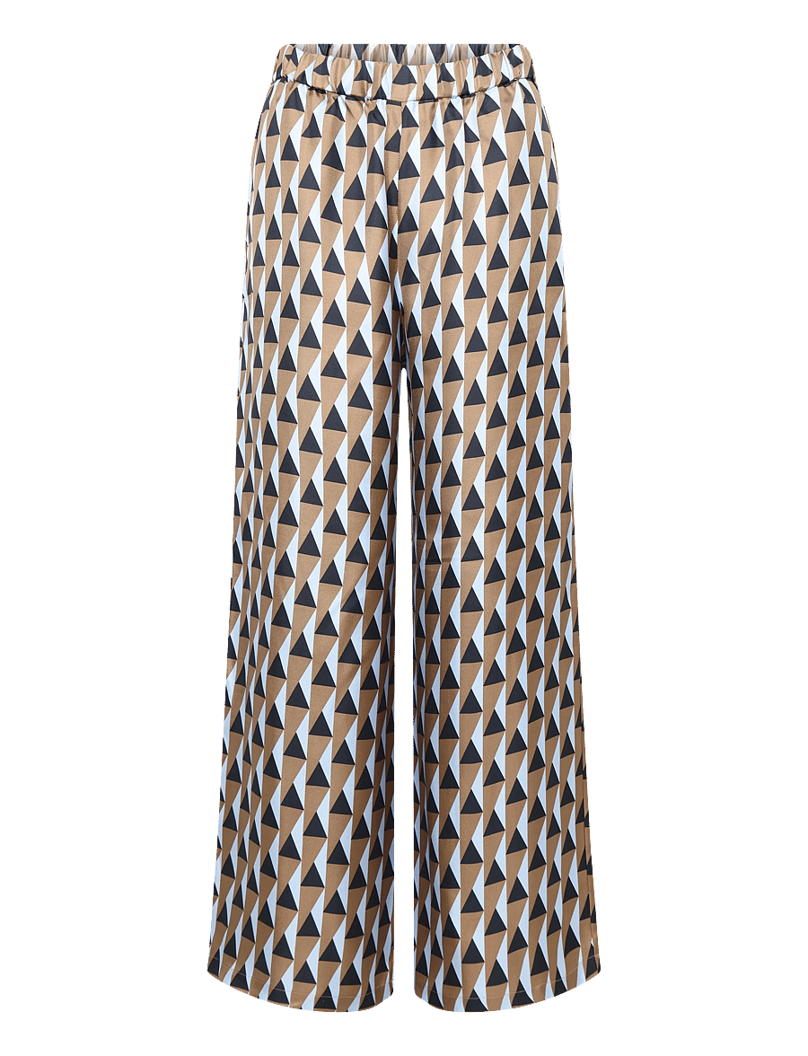 MM by Max Mara - MMLADATTI - hosen mit weitem bein - brown bronze geometric - 1