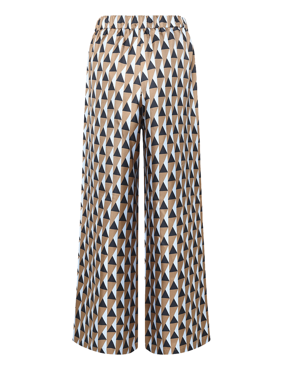 MM by Max Mara - MMLADATTI - hosen mit weitem bein - brown bronze geometric - 2