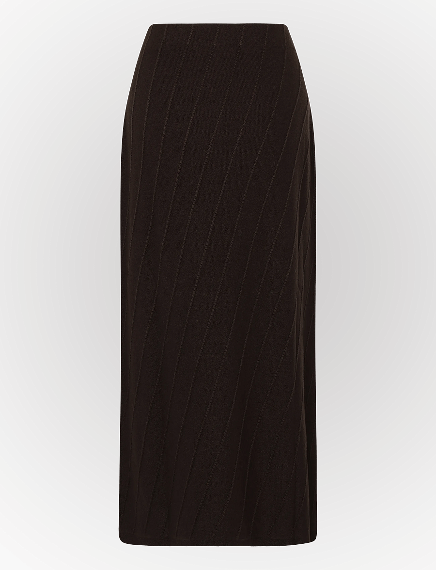 MM by Max Mara - MMLSEGALE - knitted skirts - dark bown - 1