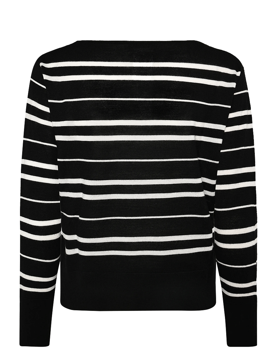 MM by Max Mara - MMLBUTTERFLY - striktrøjer - coffee white striped - 2