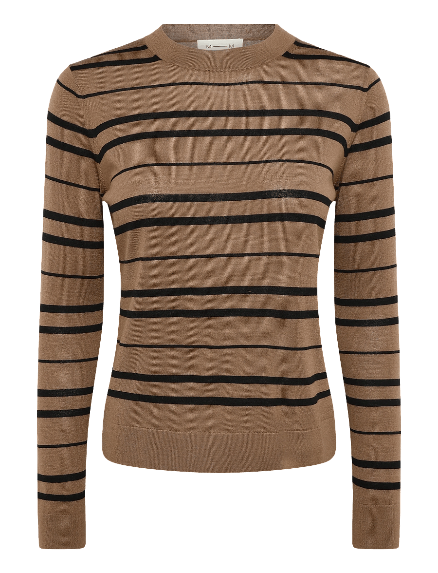 MM by Max Mara - MMLTEMPO - jumpers - hazelnut brown black striped - 0