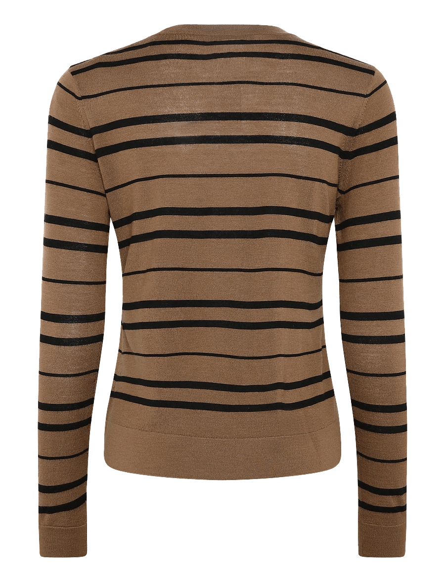 MM by Max Mara - MMLTEMPO - jumpers - hazelnut brown black striped - 1