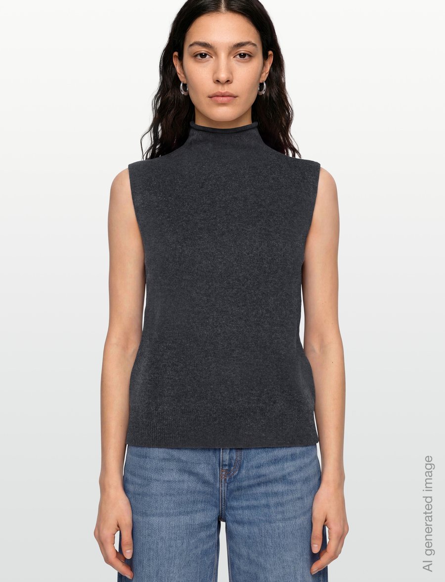 MM by Max Mara - MMLASTRALE - stickade västar - dark grey - 5