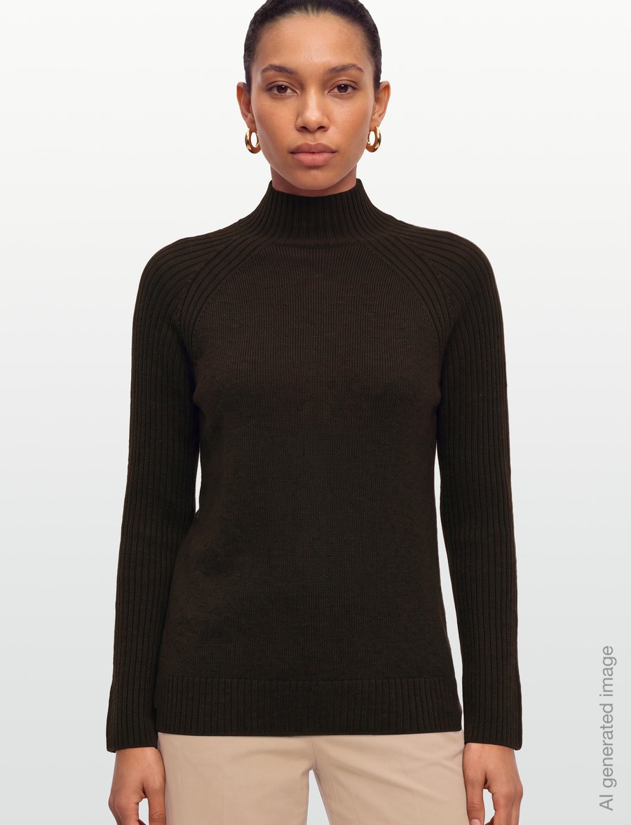M-M by Max Mara - MMLVERTICE - turtlenecks - dark bown - 3