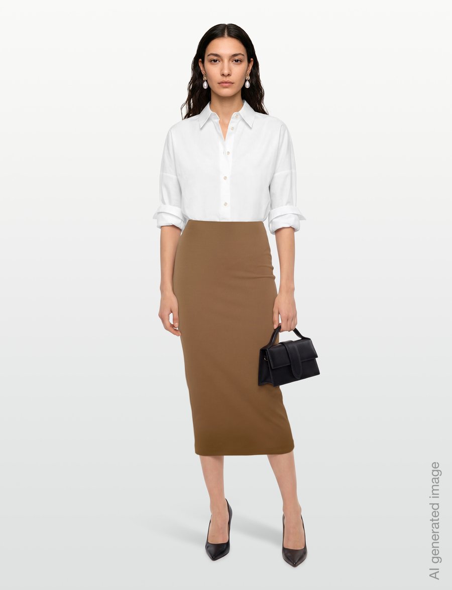 MM by Max Mara - MMLLUME - kootud seelikud - hazelnut brown - 0