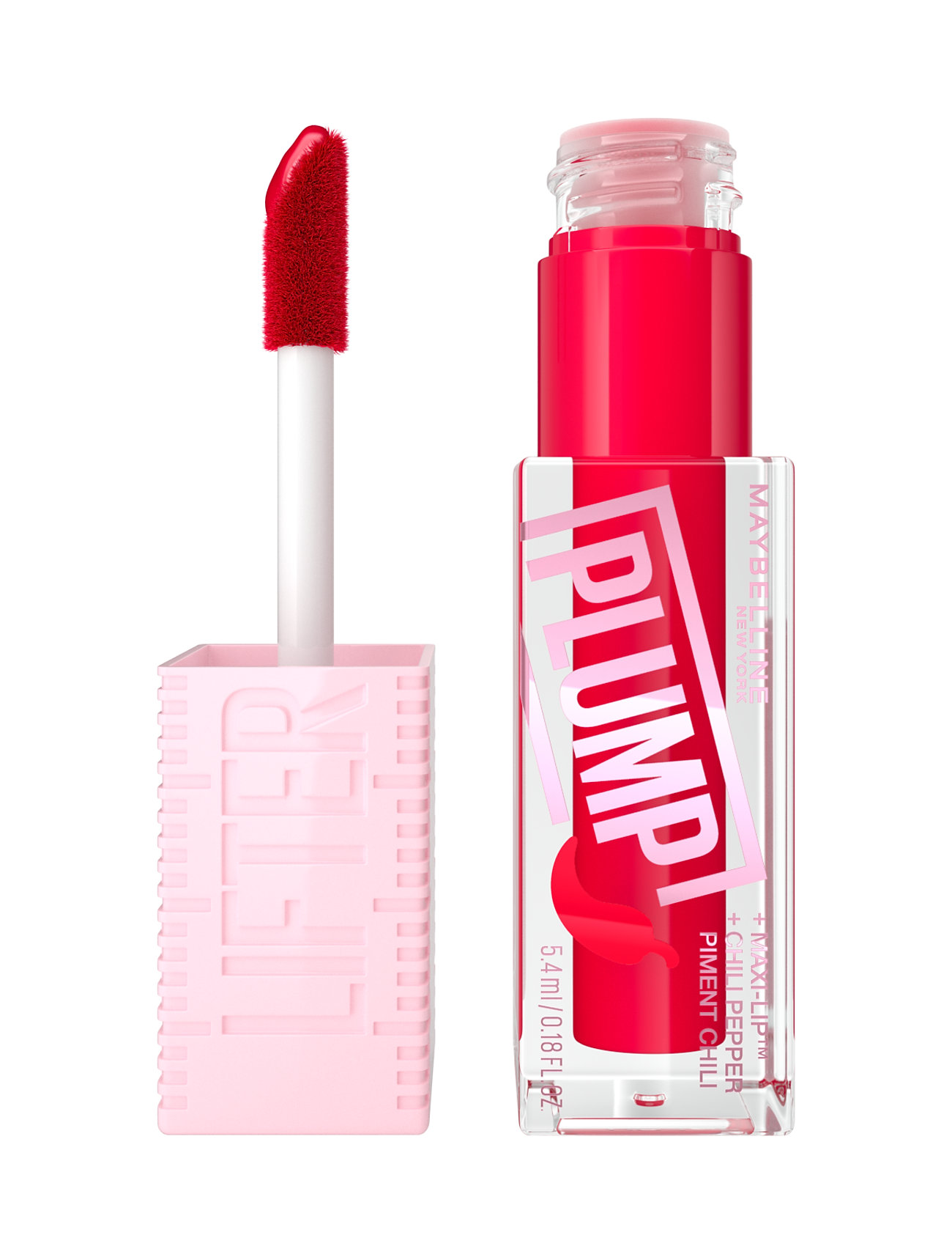 Maybelline Maybelline New York, Lifter Plump, 004 Red Flag, 5.4Ml - Red - 5.4 ml