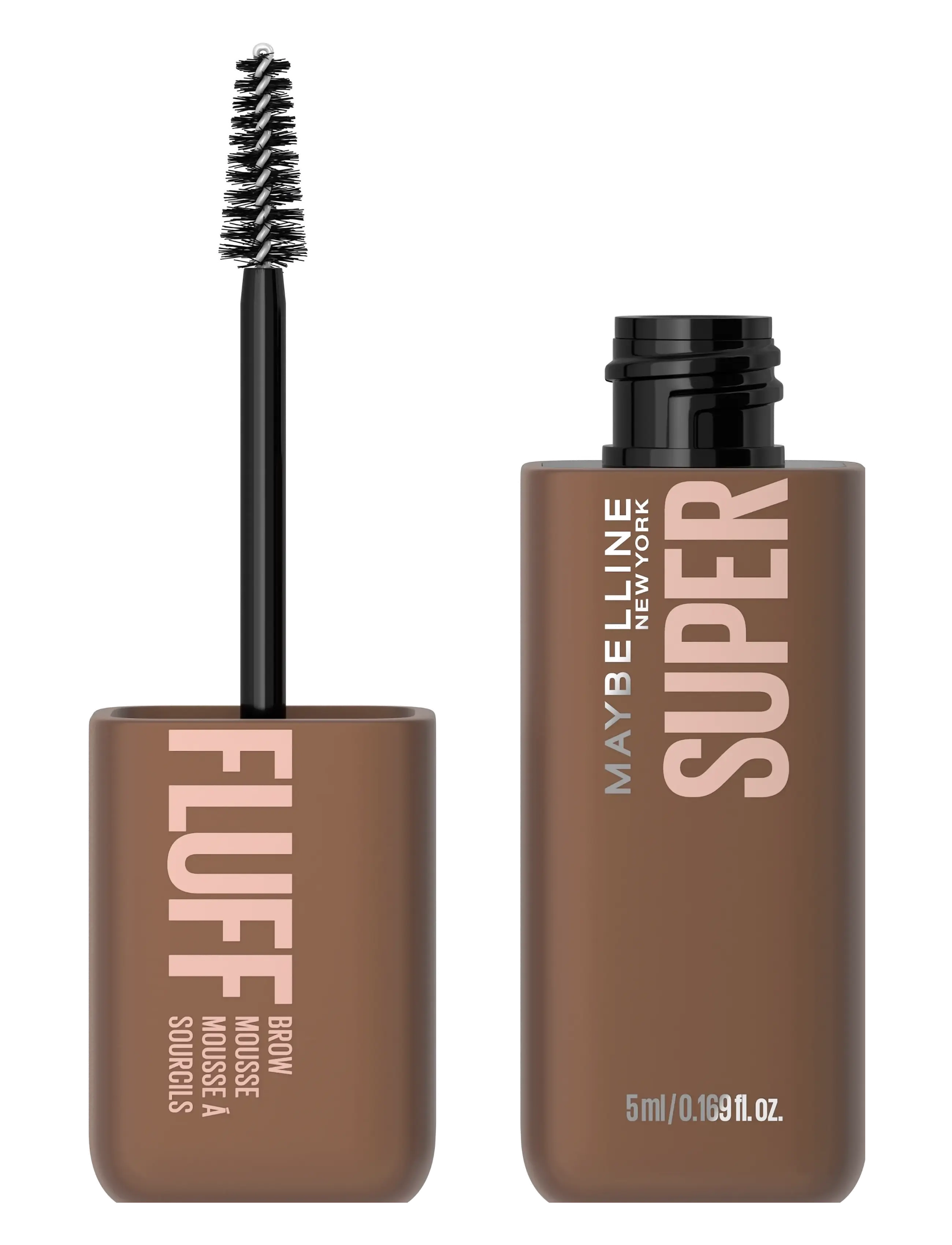 Maybelline New York Superfluff Brow Mousse 255 Soft Brown 5 G, Øjenbrynsgel, Brun, Str: 5 ML