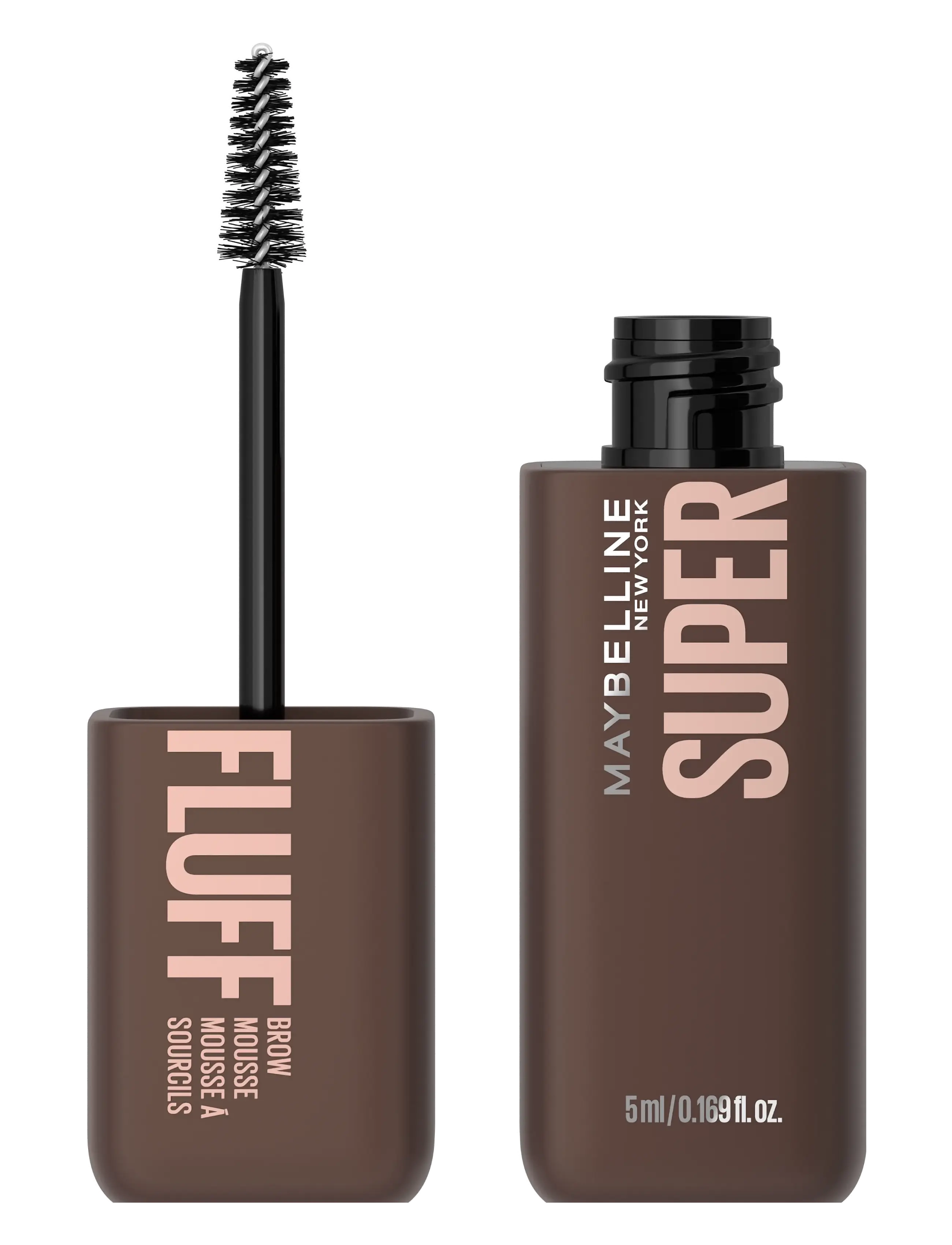 Maybelline New York Superfluff Brow Mousse 260 Deep Brown 5 G, Øjenbrynsgel, Brun, Str: 5 ML