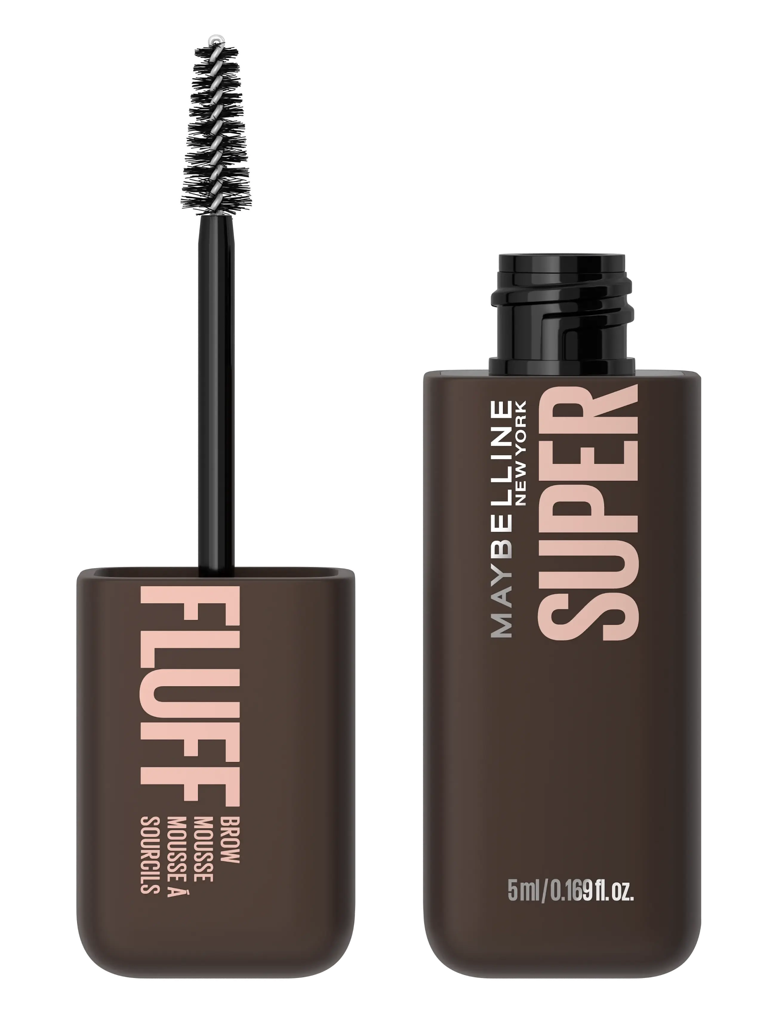 Maybelline New York Superfluff Brow Mousse 262 Black Brown 5 G, Øjenbrynsgel, Brun, Str: 5 ML