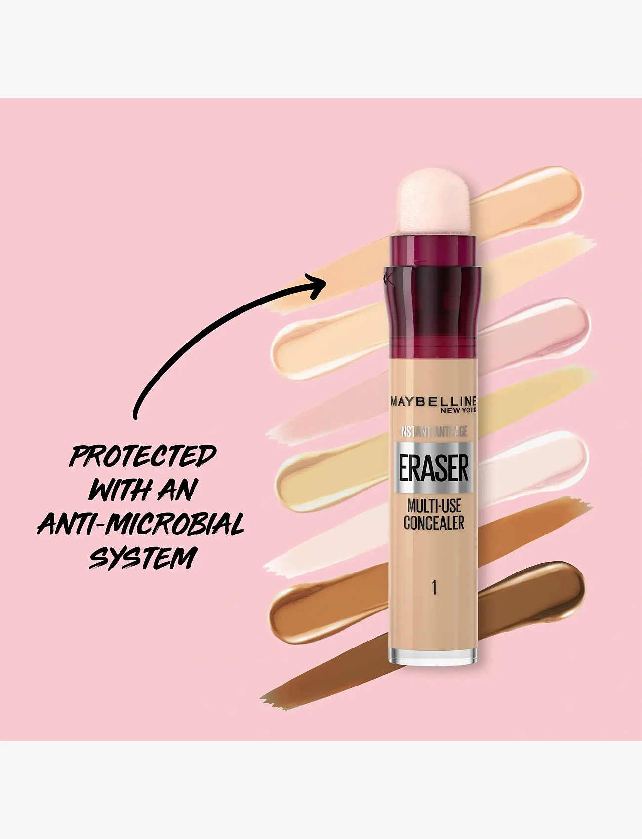 Maybelline - Maybelline New York Instant Eraser Concealer 95 Cool Ivory - valmiina treffi-iltaan - 95 cool ivory - 3