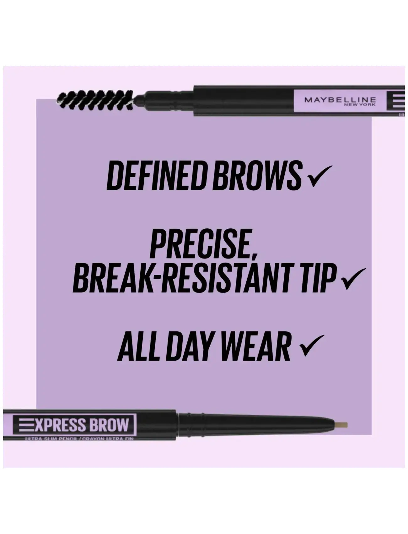 Maybelline - Maybelline New York Brow Ultra Slim Pencil 07 Black 4,22 g - silmad ja kulmud - 07 black - 2