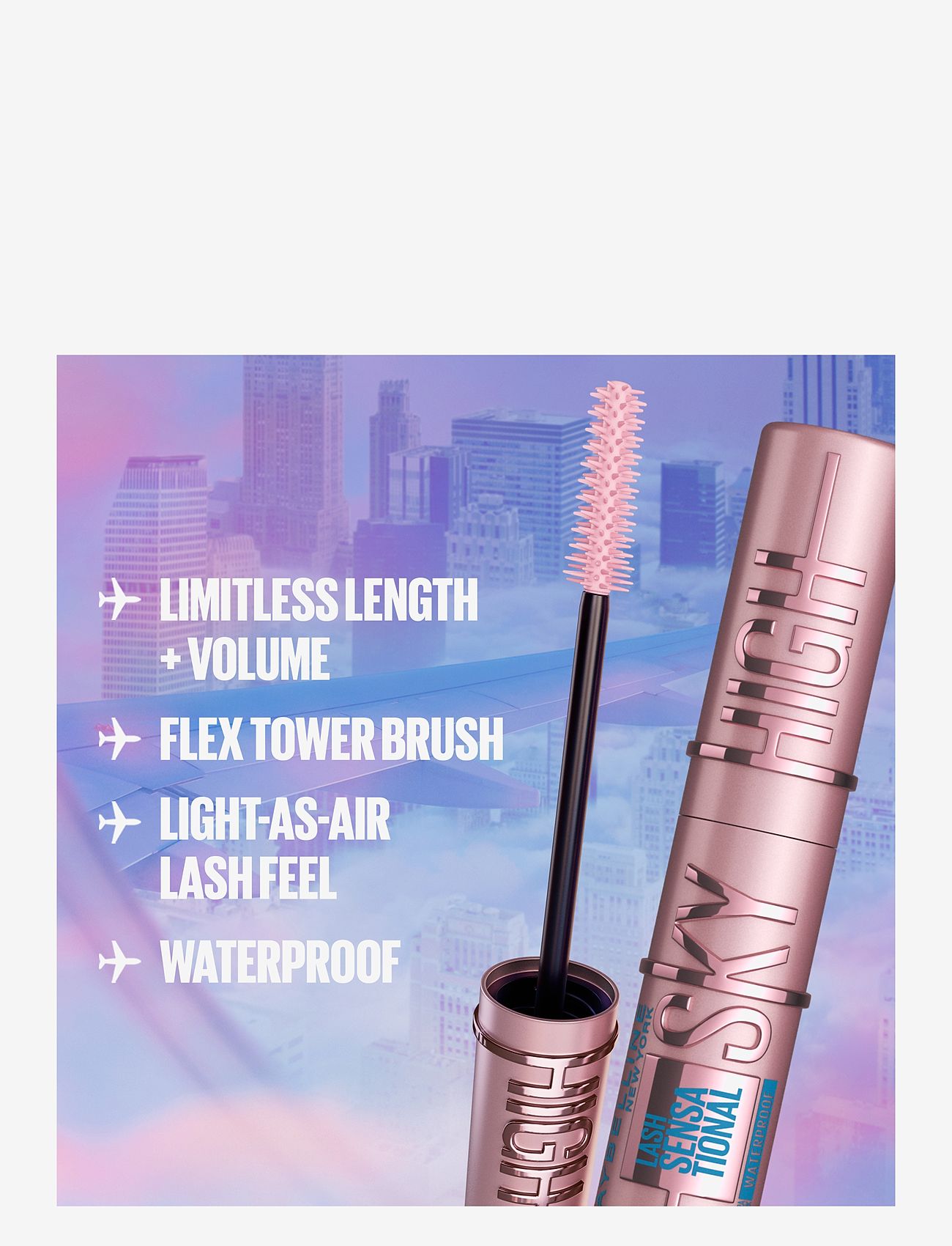 Maybelline - Maybelline New York Lash Sensational Sky High Waterproof Mascara  Very Black - makeup - black - 1