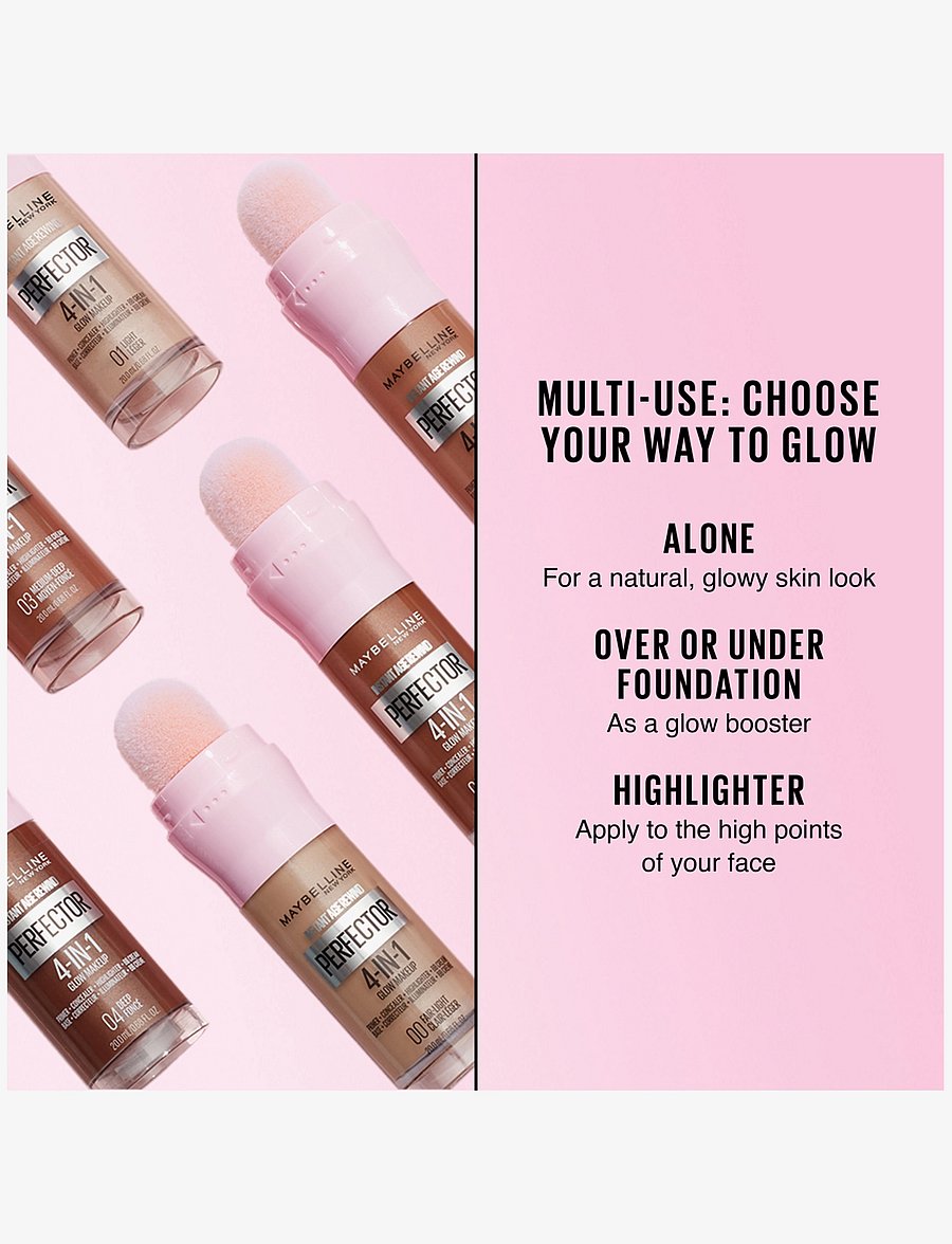 Maybelline - Maybelline New York Instant Perfector Multi-Use Glow Liquid Makeup 04 Deep 20ml - meikit - deep - 3