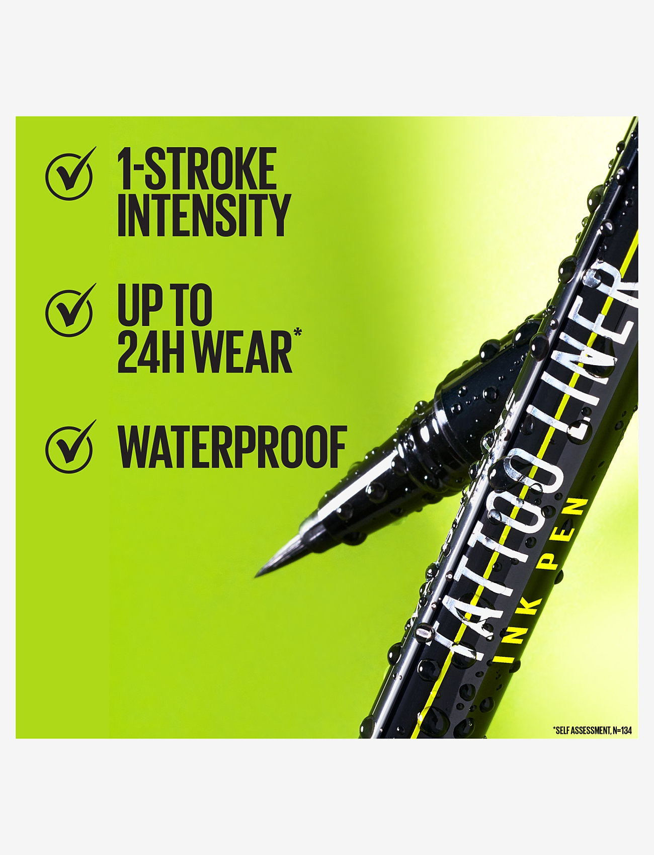 Maybelline - Maybelline New York, Tattoo Liner Ink Pen, 881 Matte Black, 1ml - makeup - matte black - 2