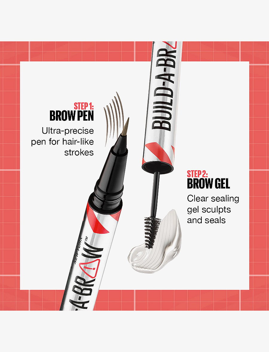 Maybelline - Maybelline New York, Build-a-Brow Pen, 260 Deep Brown, 0.4ml - silmad ja kulmud - deep brown - 4