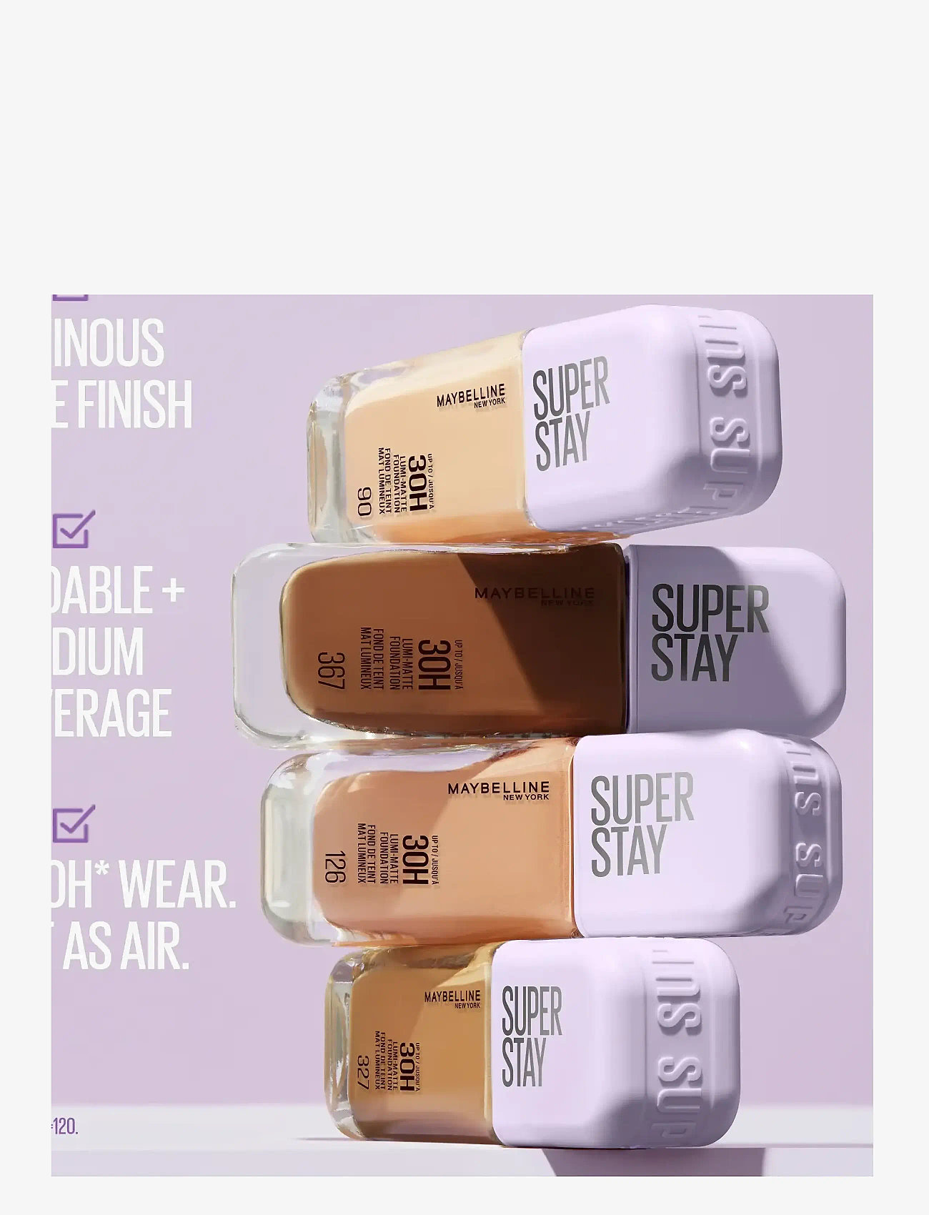 Maybelline - Maybelline New York Super Stay Lumi-Matte Foundation 35 ml - smink - nude 367 - 1