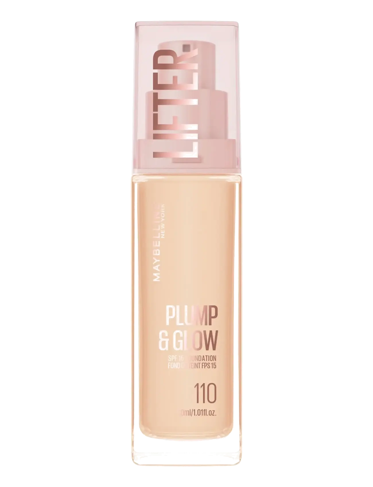Maybelline - Maybelline New York Lifter Plump & Glow Foundation - förðunarvörur - 110 - 2