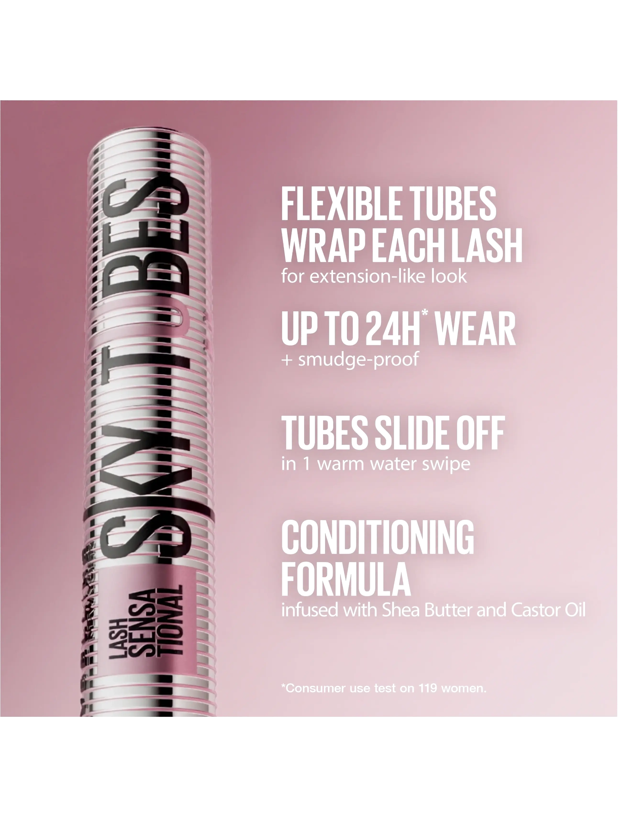 Maybelline - Maybelline New York Lash Sensational Sky Tubes Mascara Black 7,2 ml - Øjne & bryn - black - 2