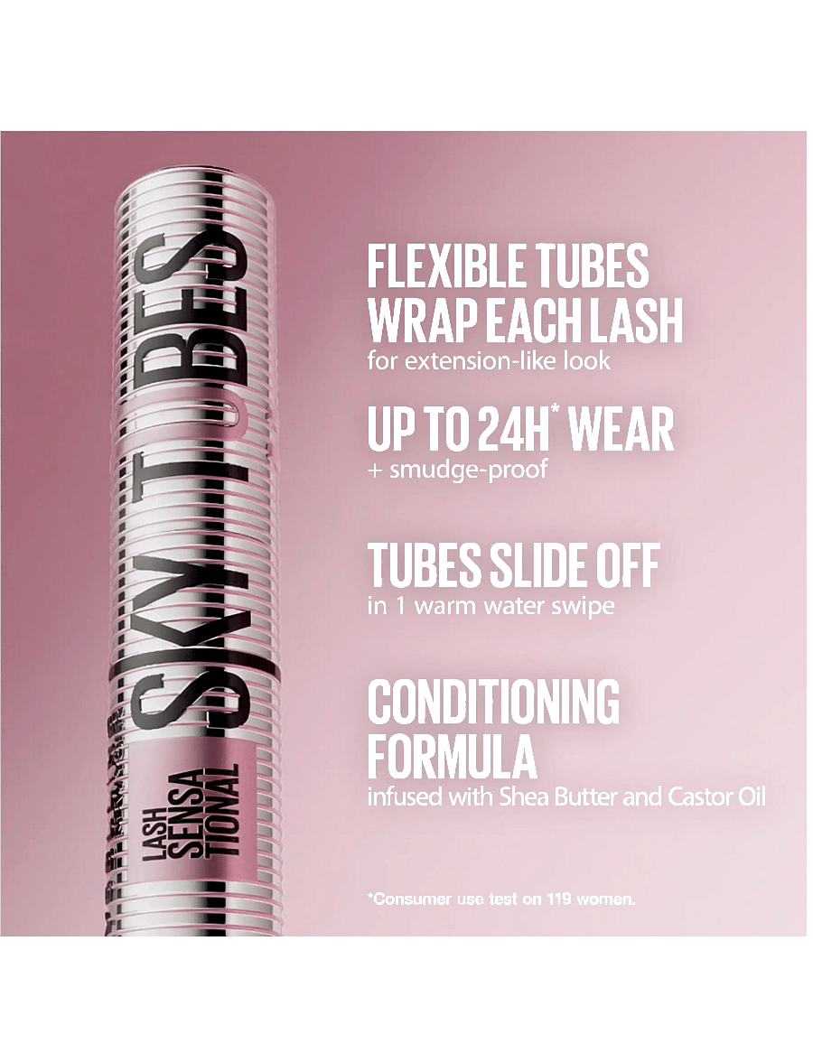 Maybelline - Maybelline New York Lash Sensational Sky Tubes Mascara Black 7,2 ml - Øjne & bryn - black - 2