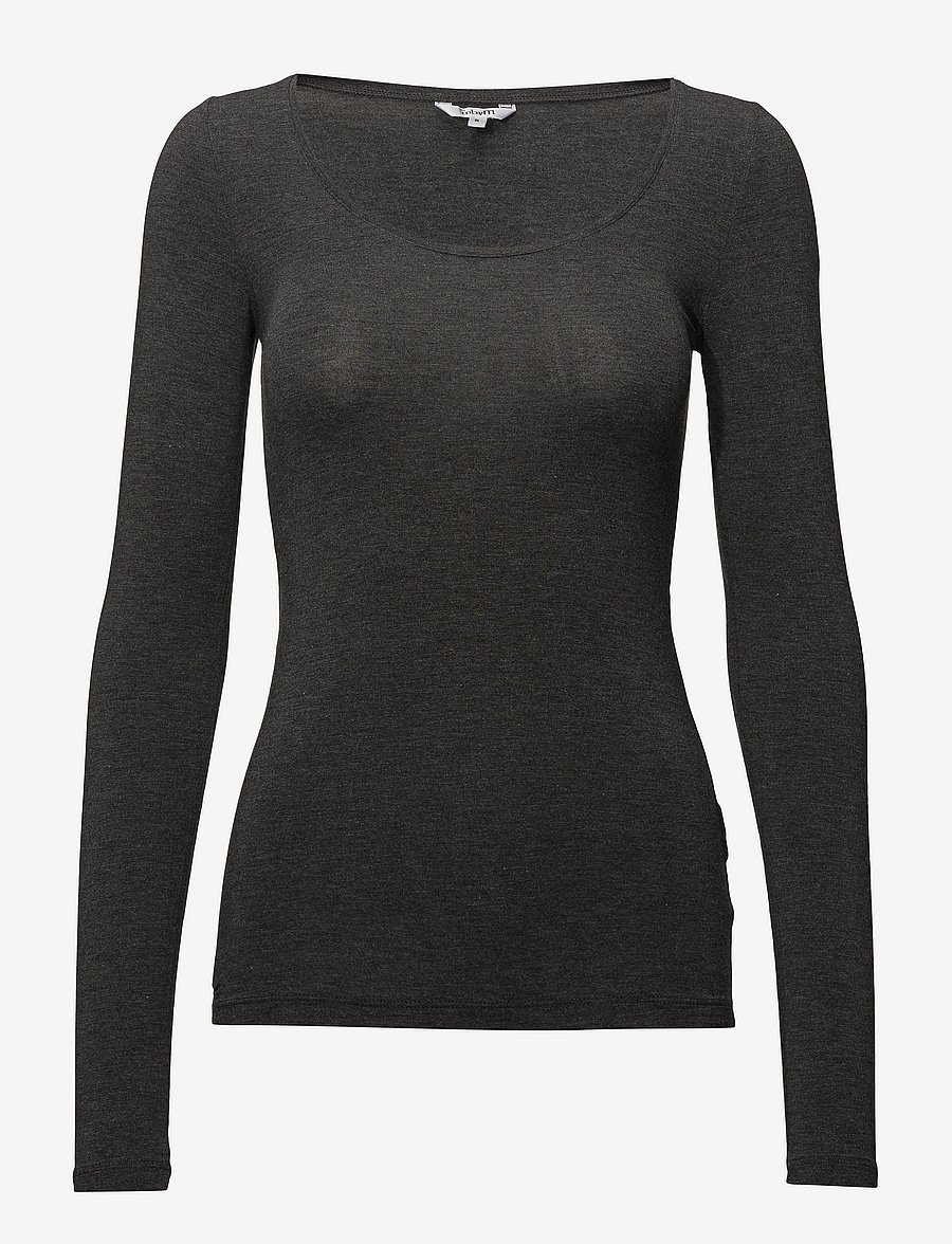 mbyM - Anna - långärmade toppar - dark grey melange - 1