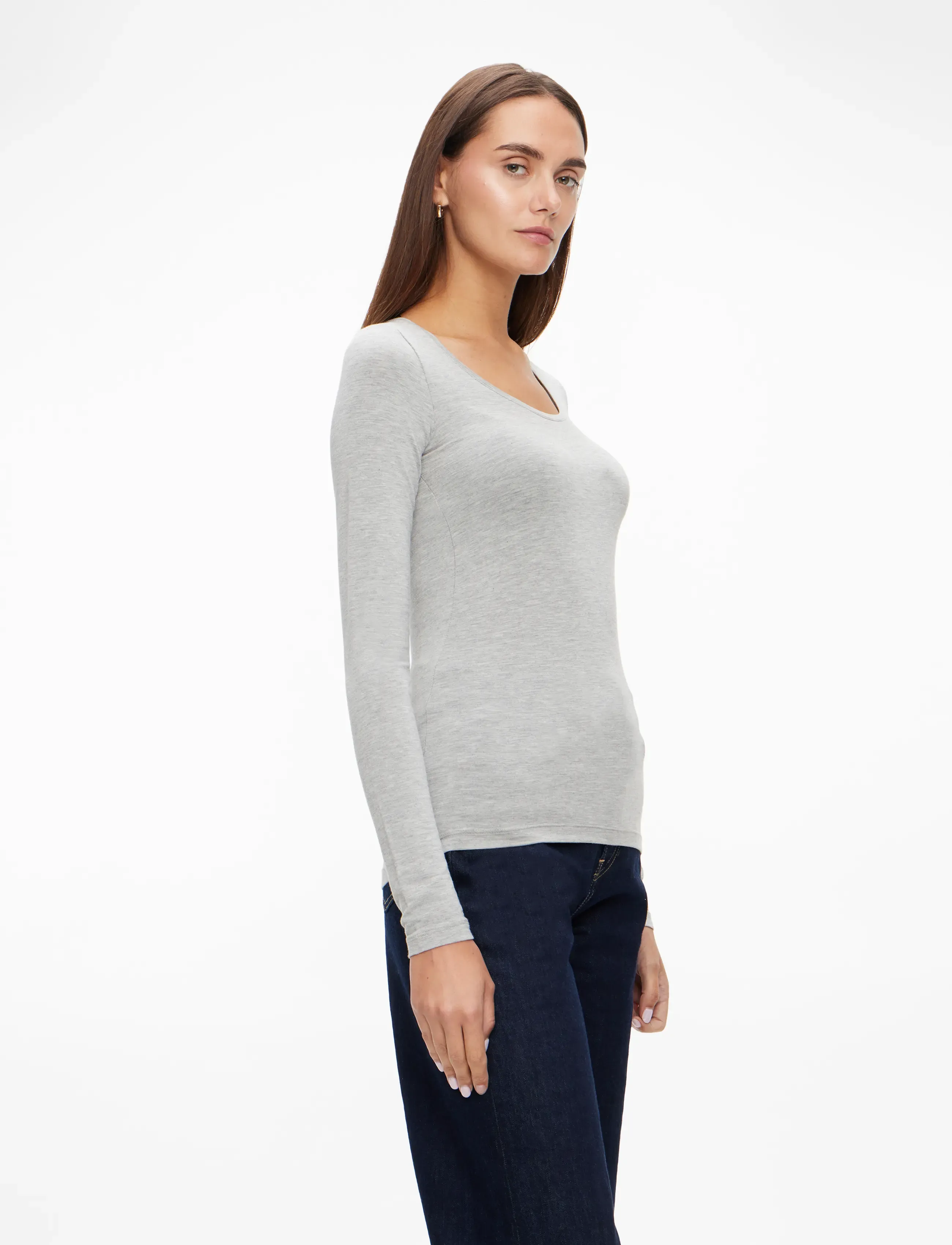mbyM - Anna - topy z długimi rękawami - light grey melange - 3