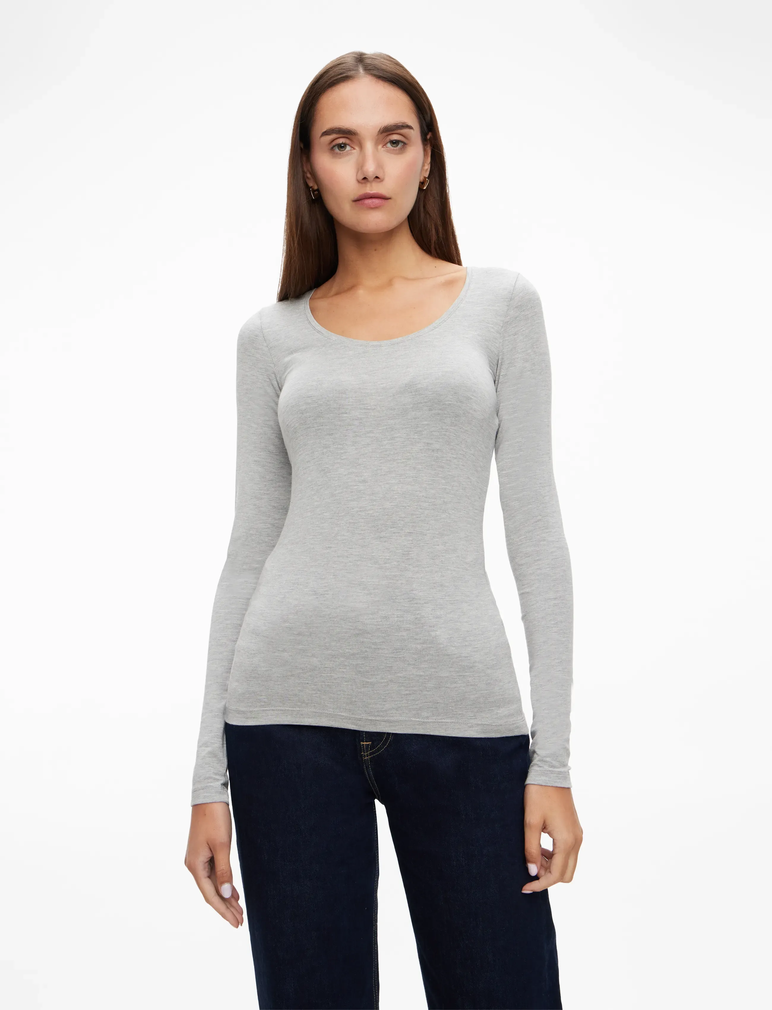 mbyM Anna - T-Shirts & Tops - LIGHT GREY MELANGE / grey