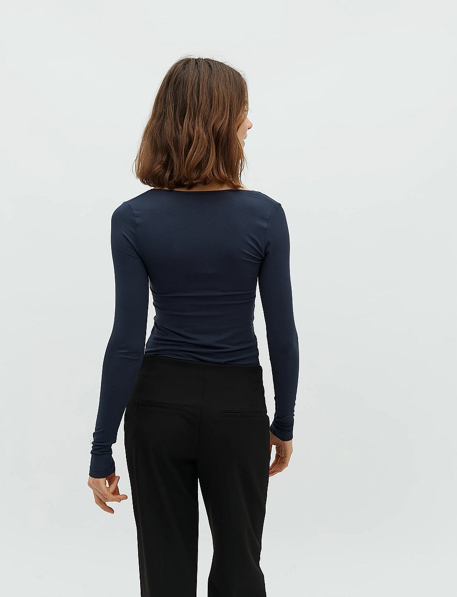 MBYM - Anna - long-sleeved tops - navy blue - 4