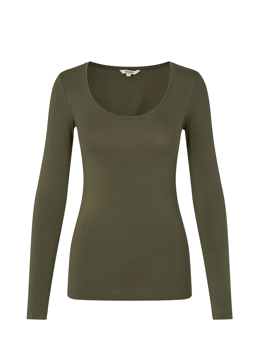 MBYM - Anna - langärmlige tops - warm olive - 1