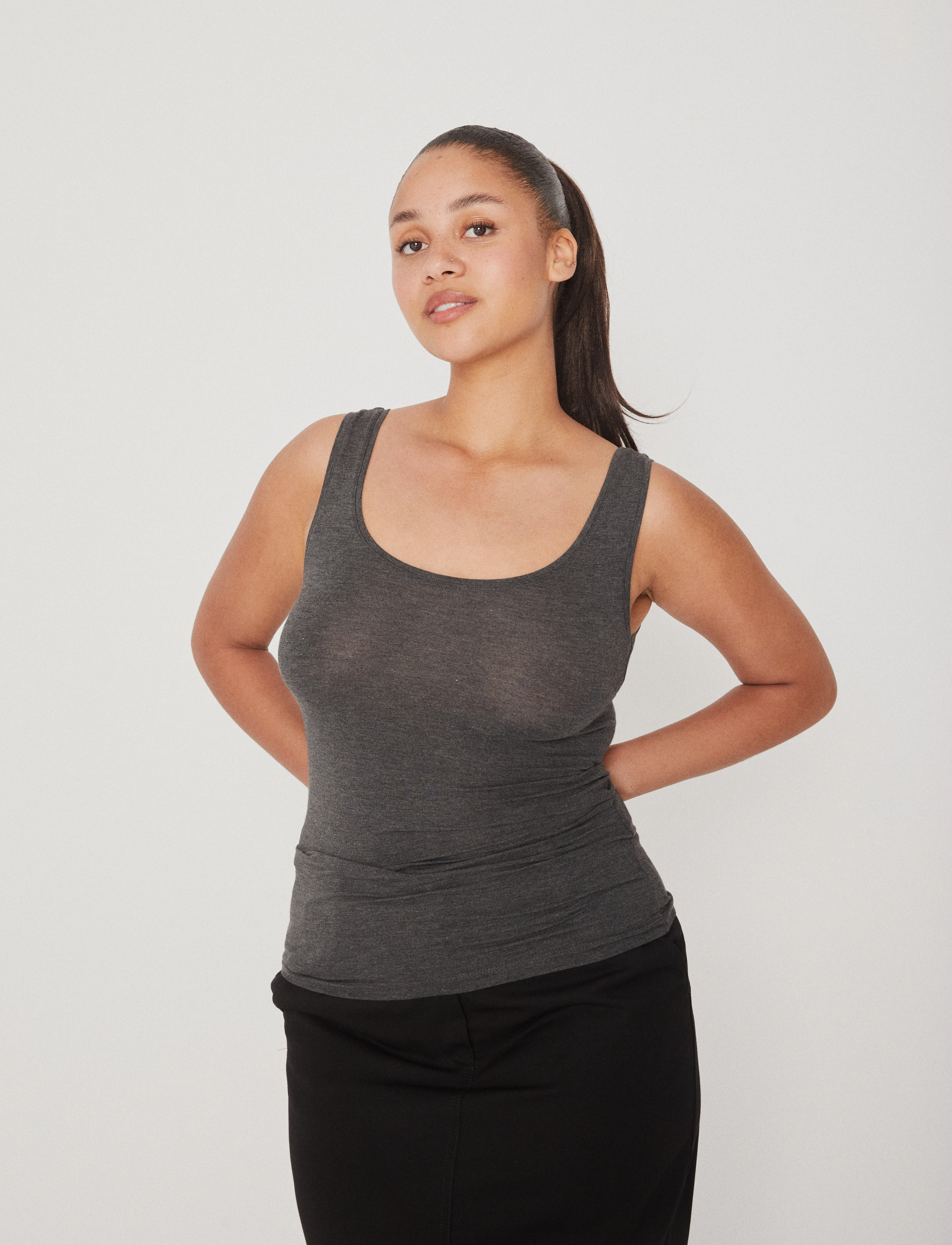 MBYM Sina, Damen, Tanktop, Schwarz, Gr.S