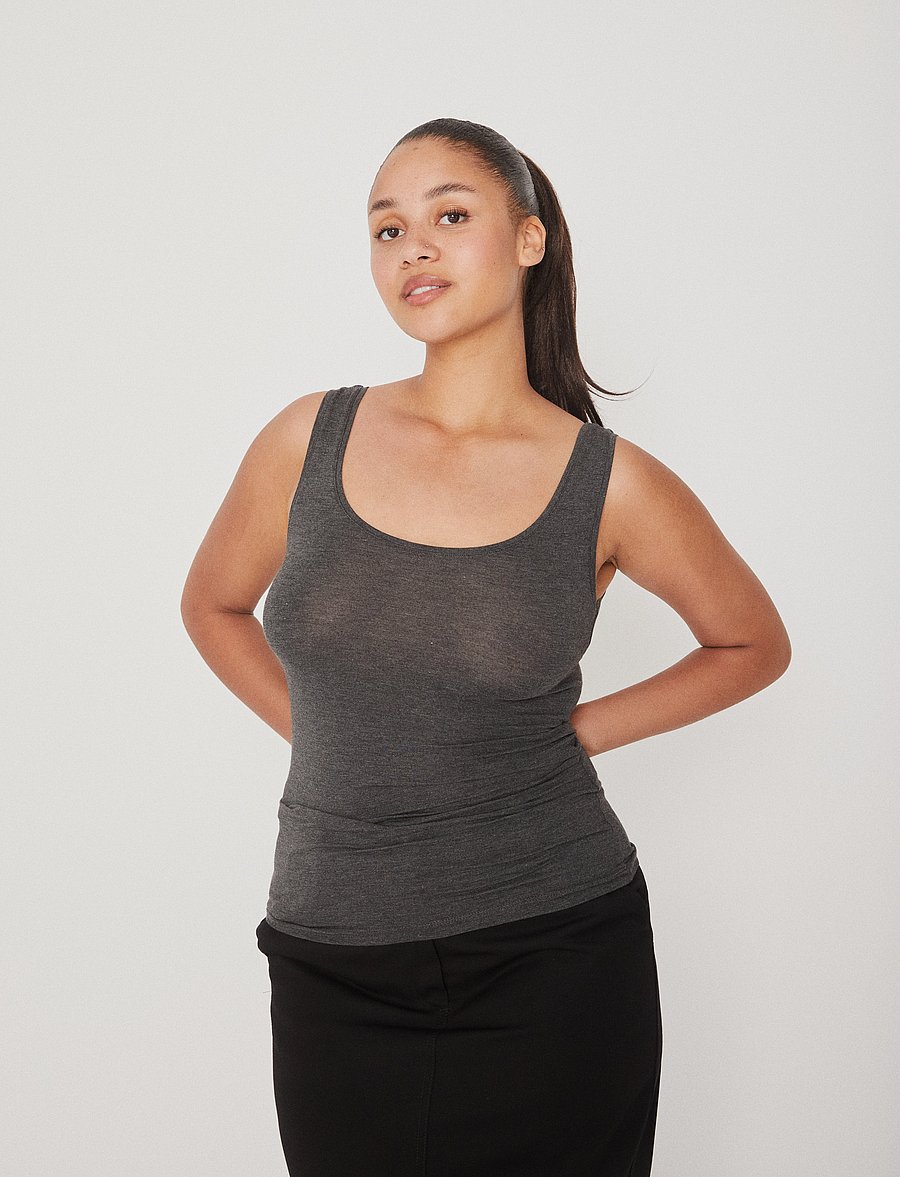MBYM - Sina - linnen - dark grey melange - 0