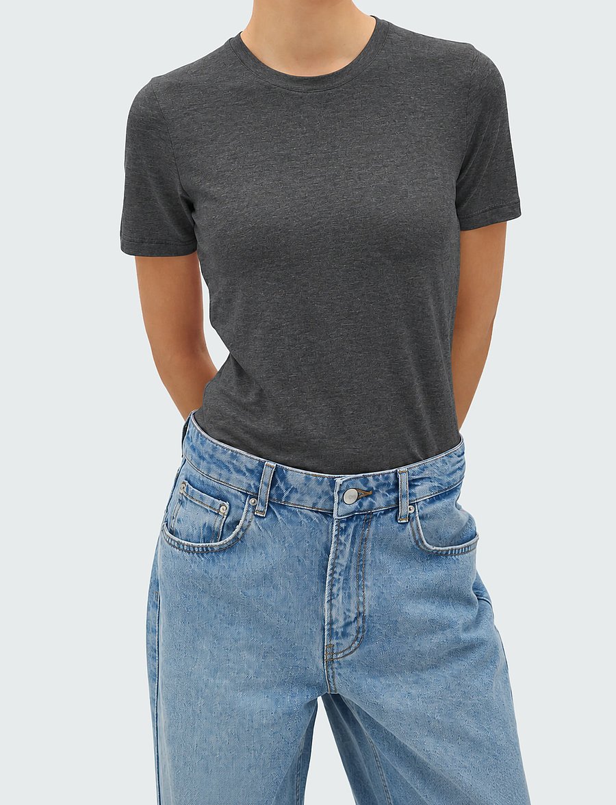 MBYM - Julie-M - t-shirts - dark grey melange - 0