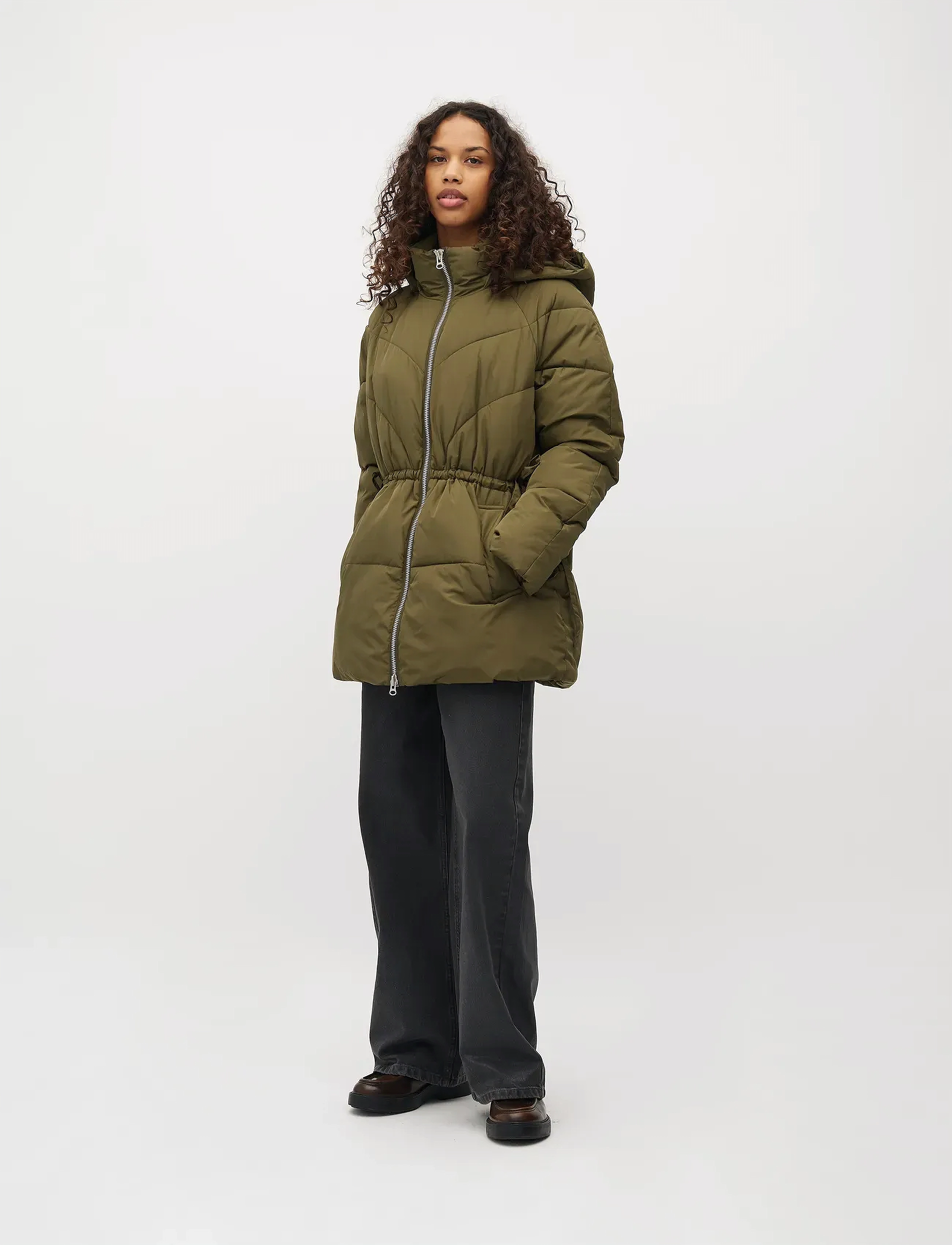 mbyM Alfi-M, S/M, Jackets, Khakigrün - Padded Jacket, Frauen
