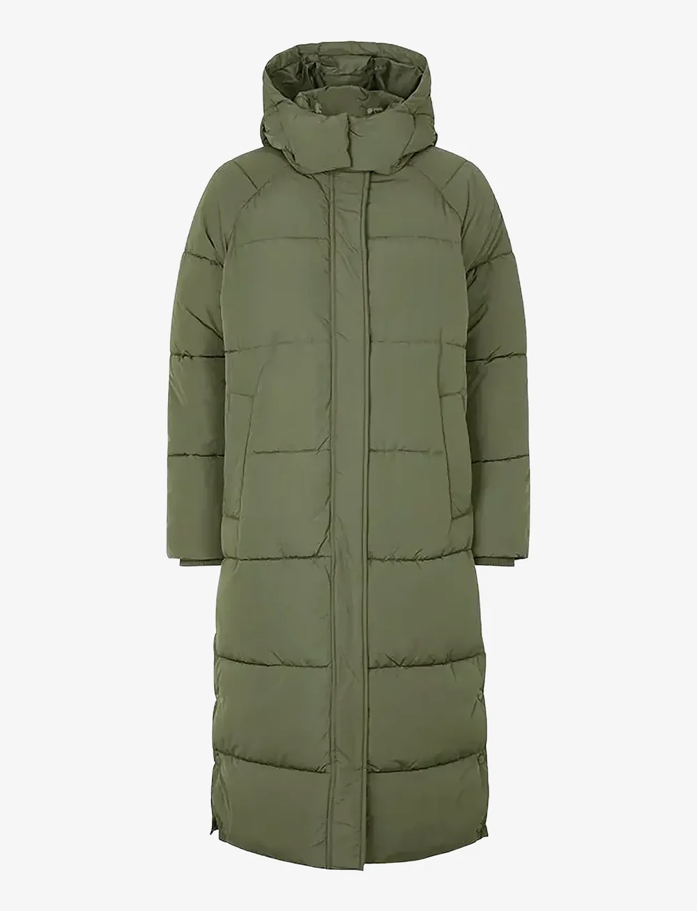 mbyM - Ela Slit - vinterfrakker - warm olive - 0