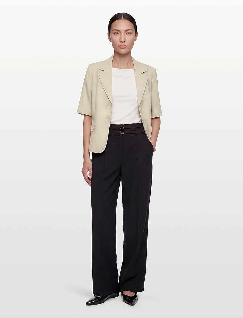 mbyM - Morven-M - enkeltradede blazere - natural linen - 0