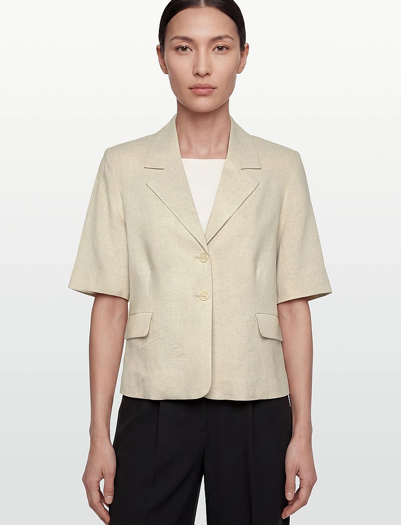 mbyM - Morven-M - enkeltradede blazere - natural linen - 3