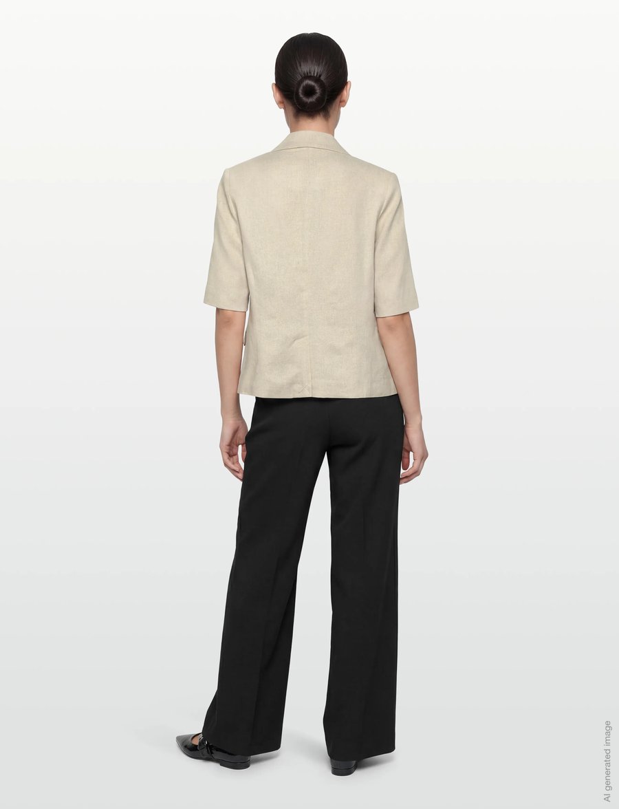 mbyM - Morven-M - enkeltradede blazere - natural linen - 4