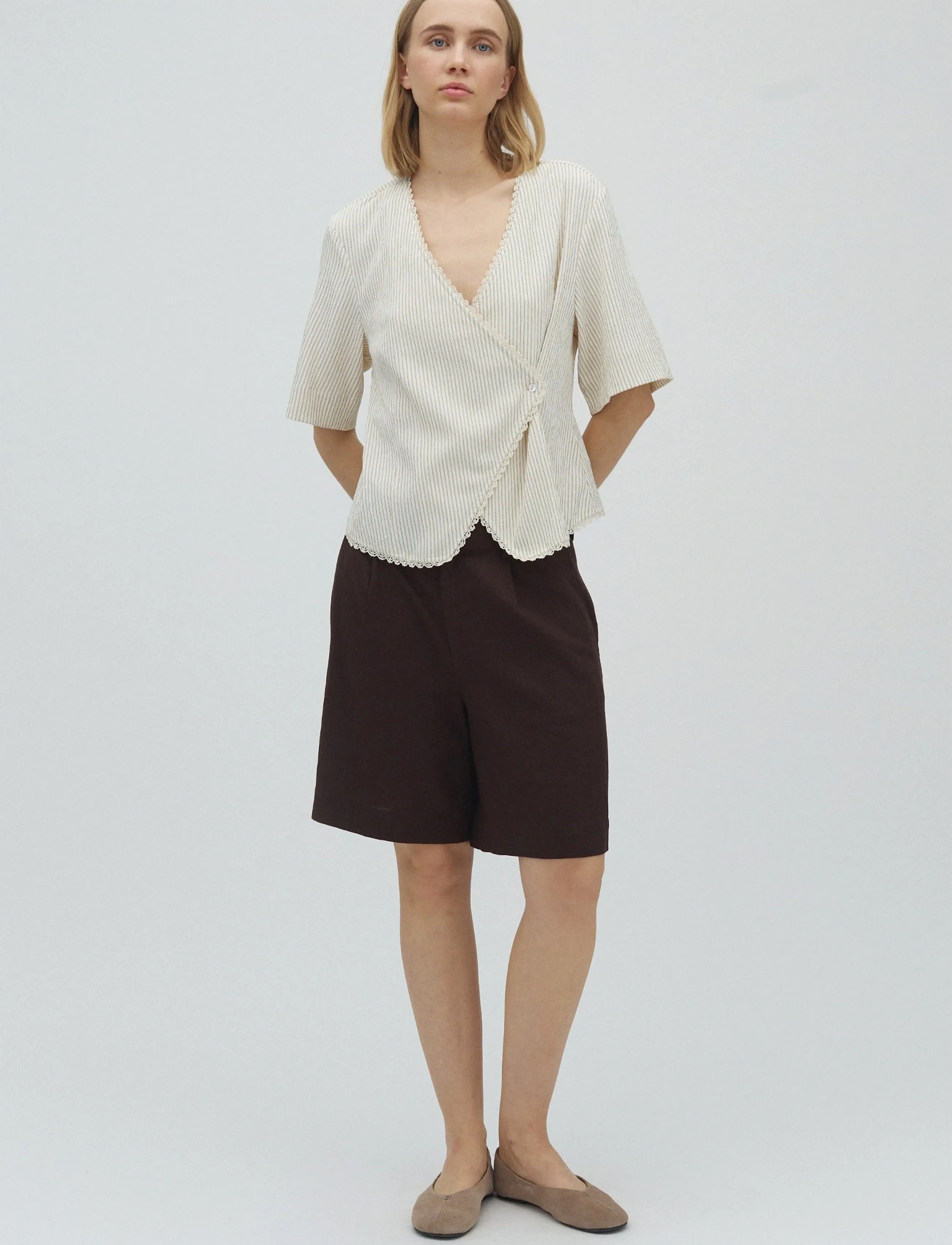 mbyM Guri-M, S, Shorts, Braun - Linen Frauen