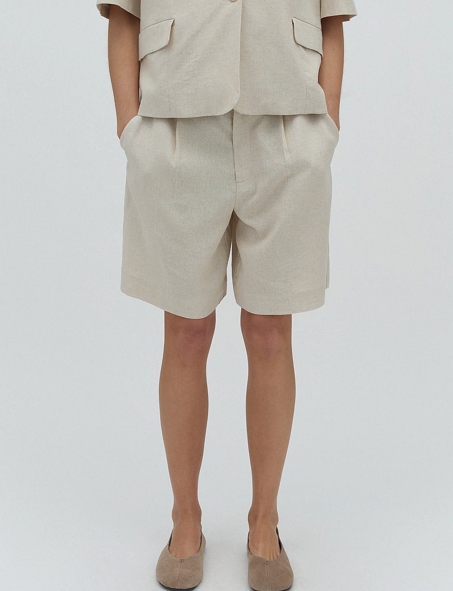 mbyM - Guri-M - leinen-shorts - natural linen - 3