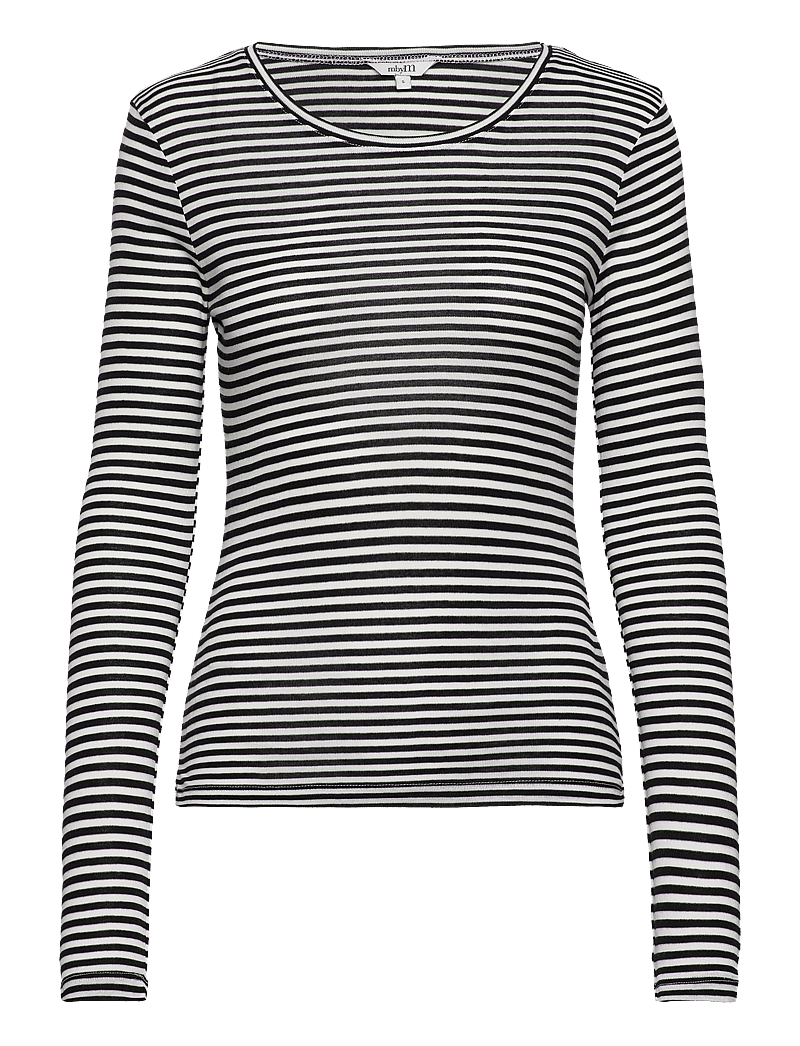 mbyM - Lilita-M - pikkade varrukatega alussärgid - black sugar stripe - 0