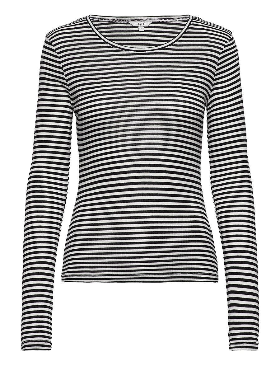 mbyM - Lilita-M - långärmade toppar - black sugar stripe - 0