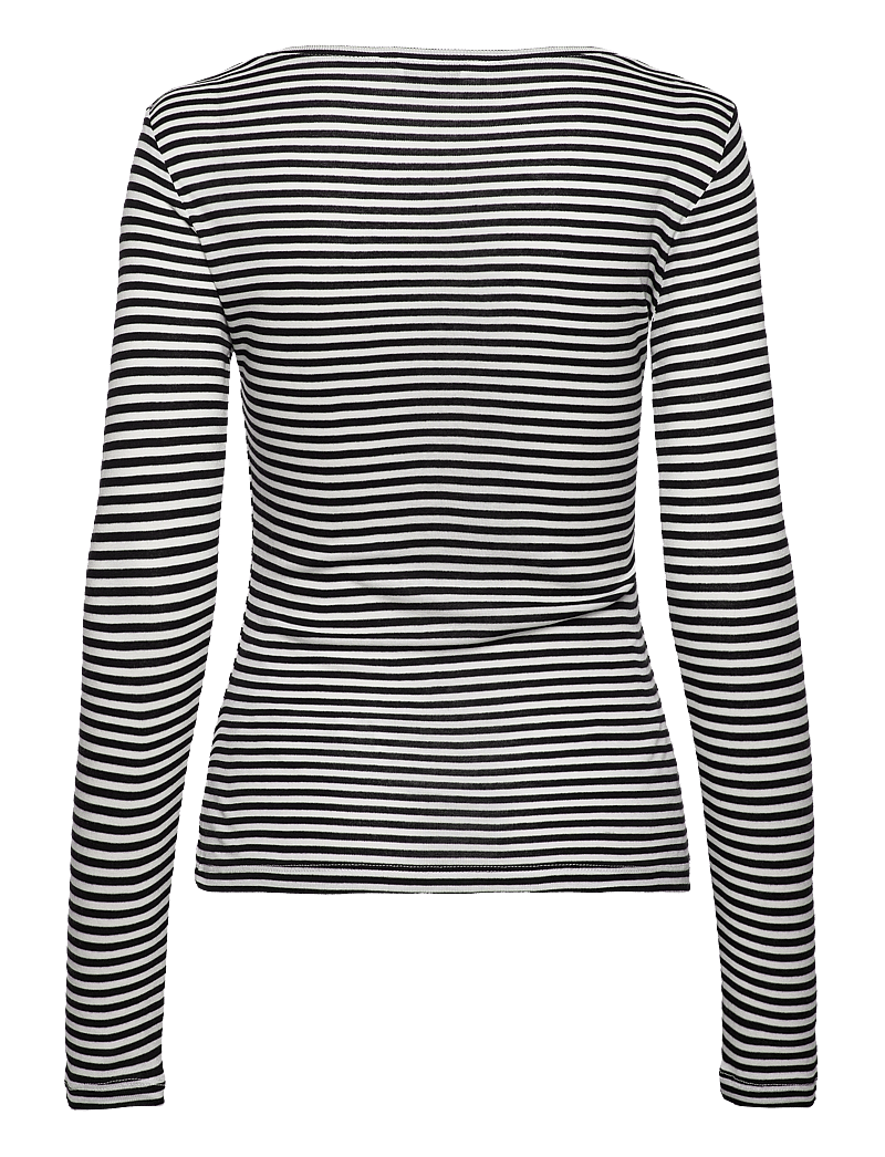 mbyM - Lilita-M - pikkade varrukatega alussärgid - black sugar stripe - 1